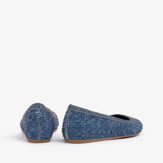 Le Silla Ballerina gioiello denim blu con Cristalli Offerte stagionali