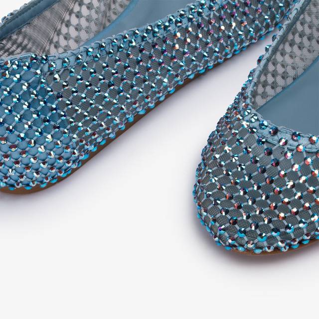 Le Silla Ballerina gioiello rete azzurro cielo con Cristalli Liquidazione