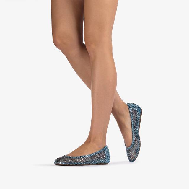 Le Silla Ballerina gioiello rete azzurro cielo con Cristalli Liquidazione