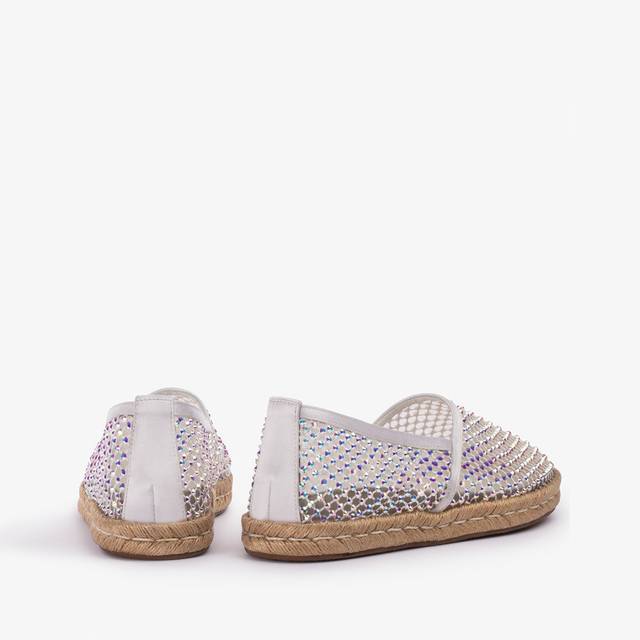 Le Silla Espadrilla gioiello rete bianca carta con Cristalli Super Saving Price