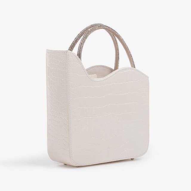 Le Silla Small bag stampa cocco bianca con Cristalli Offerta settimanale