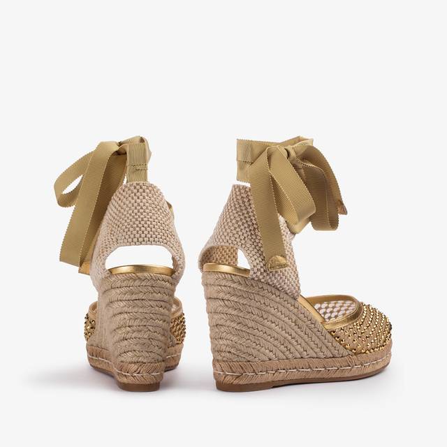 Le Silla Campesina gioiello con zeppa rete oro con Cristalli Ritorno libero