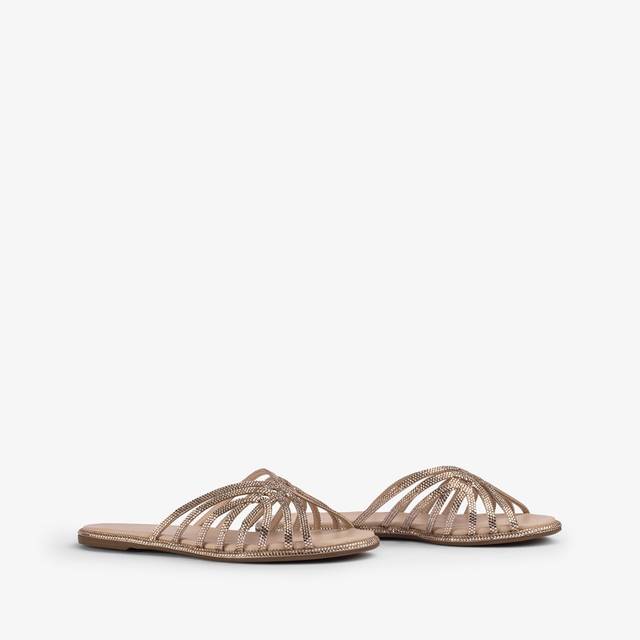Le Silla Sandalo raso nude skin con Cristalli Ultimo giorno
