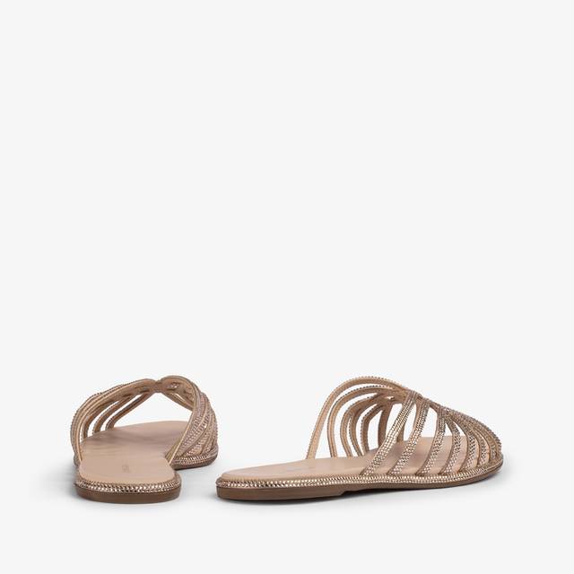 Le Silla Sandalo raso nude skin con Cristalli Ultimo giorno