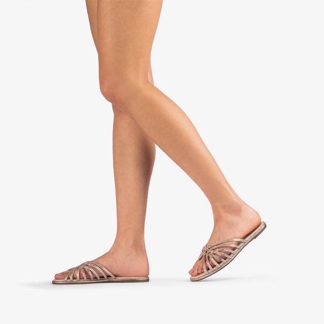 Le Silla Sandalo raso nude skin con Cristalli Ultimo giorno