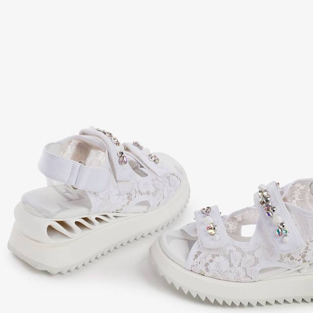 Le Silla Sandalo pizzo bianco Promozione temporanea