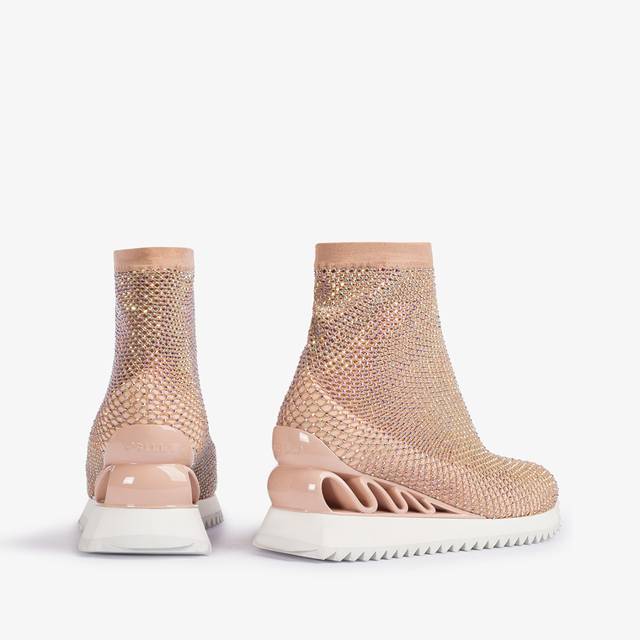 Le Silla Scarpa running rete e Cristalli nude skin Sostegno trimestrale