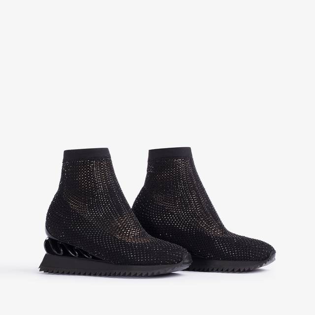 Le Silla Scarpa running rete e Cristalli nero jet Fino al 55% di sconto