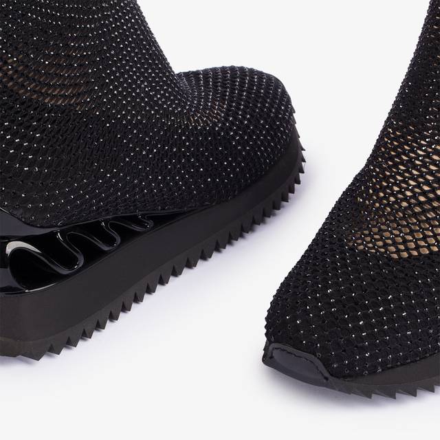 Le Silla Scarpa running rete e Cristalli nero jet Fino al 55% di sconto