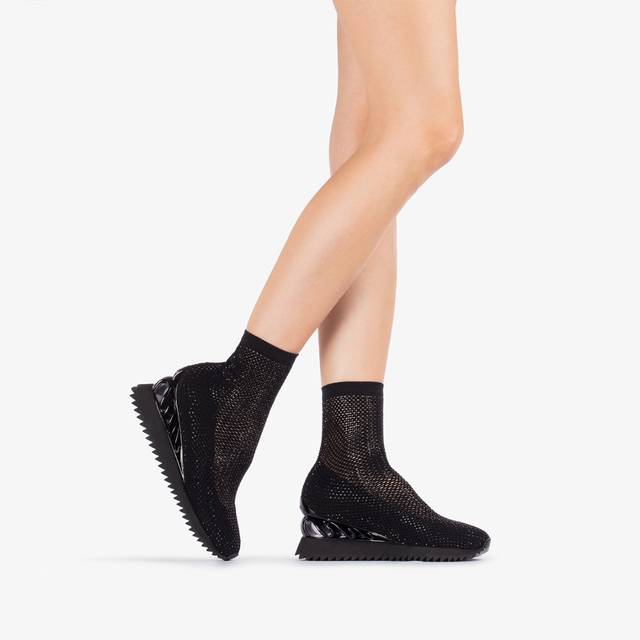 Le Silla Scarpa running rete e Cristalli nero jet Fino al 55% di sconto