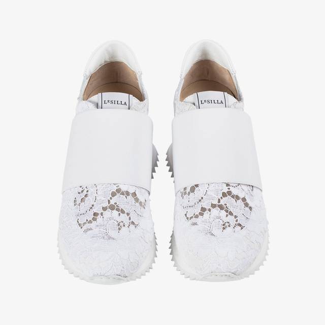 Le Silla Sneaker pizzo bianca 50% di sconto con spedizione gratuita