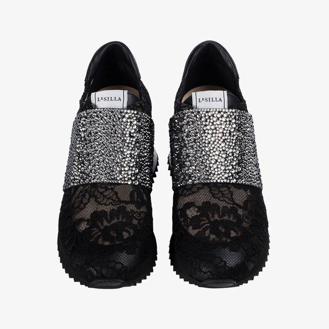 Le Silla Sneaker pizzo nero Trasporto libero internazionale