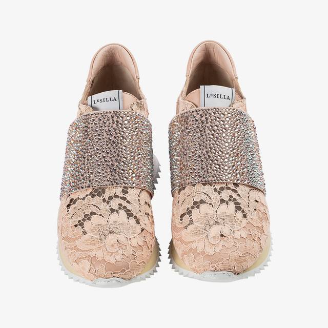 Le Silla Sneaker pizzo nude phard Officina