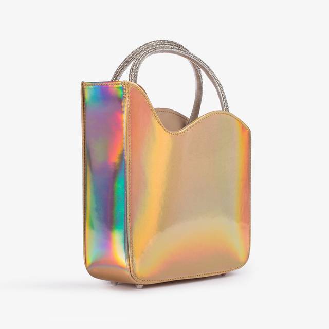 Le Silla Small bag iridescente nude e Cristalli Spedizione Gratuita