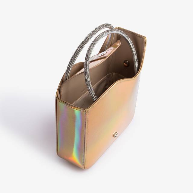 Le Silla Small bag iridescente nude e Cristalli Spedizione Gratuita