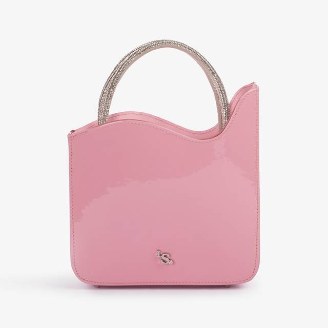 Le Silla Small bag vernice rosa dea con Cristalli Affare Del Giorno
