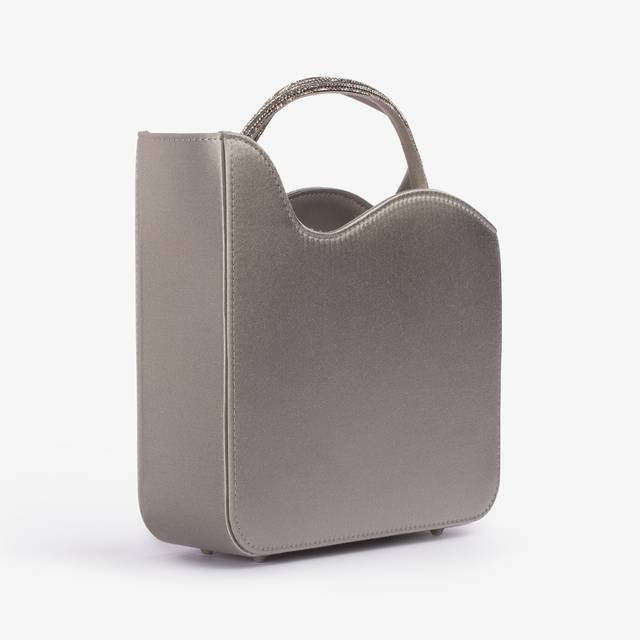 Le Silla Small bag raso argento e Cristalli Sottocosto