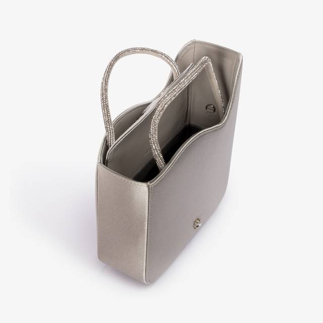 Le Silla Small bag raso argento e Cristalli Sottocosto