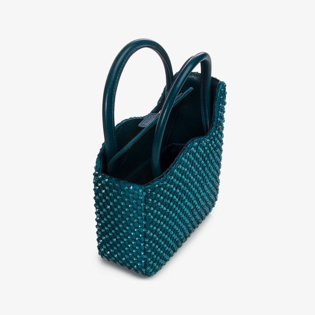 Le Silla Mini bag raso e Cristalli verde rasputin Novità