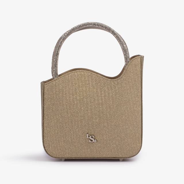 Le Silla Mini bag glitter oro con Cristalli Sconto