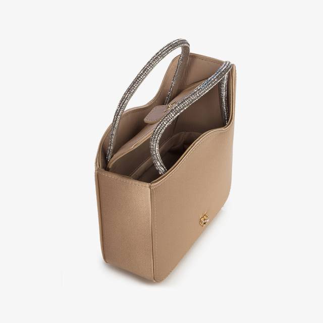 Le Silla Mini bag raso oro e Cristalli Economico