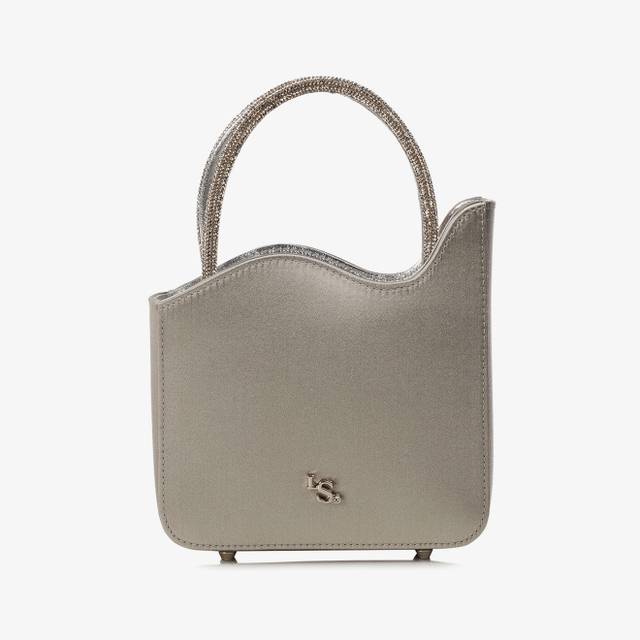 Le Silla Mini bag raso argento e Cristalli Online