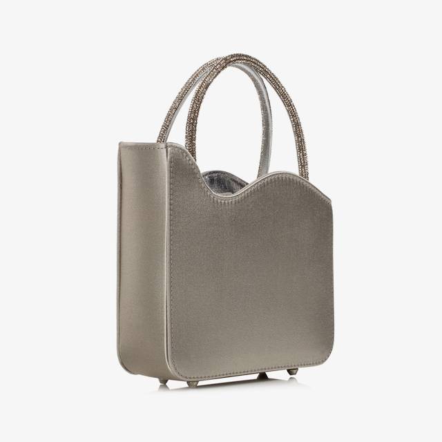 Le Silla Mini bag raso argento e Cristalli Online