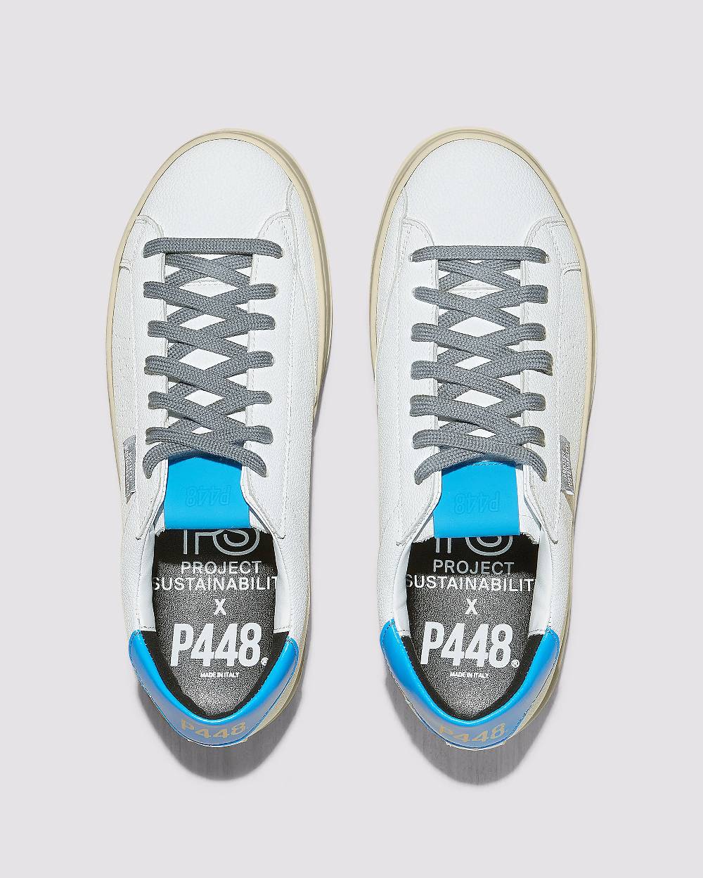 P448 John Recycled White/Blue Vendite Flash