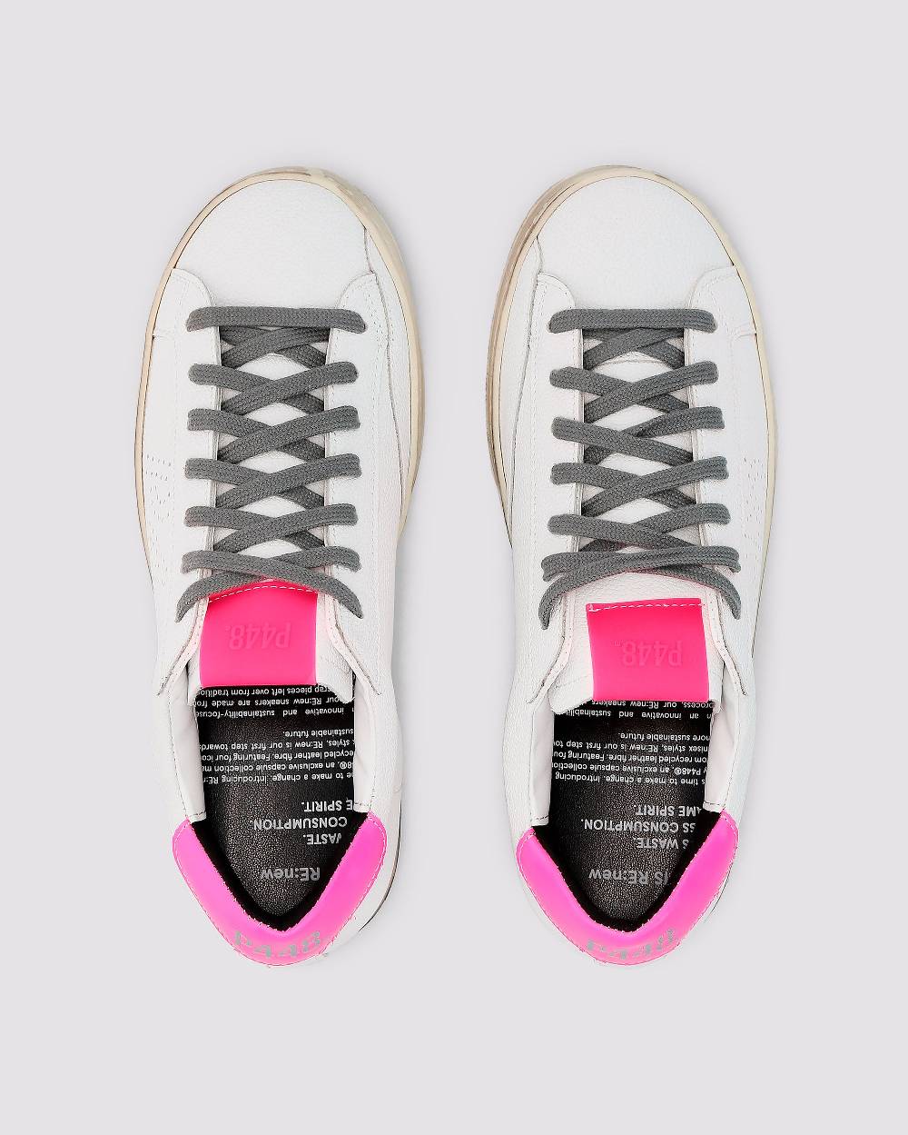 P448 John Recycled White/Fuchsia In Saldo