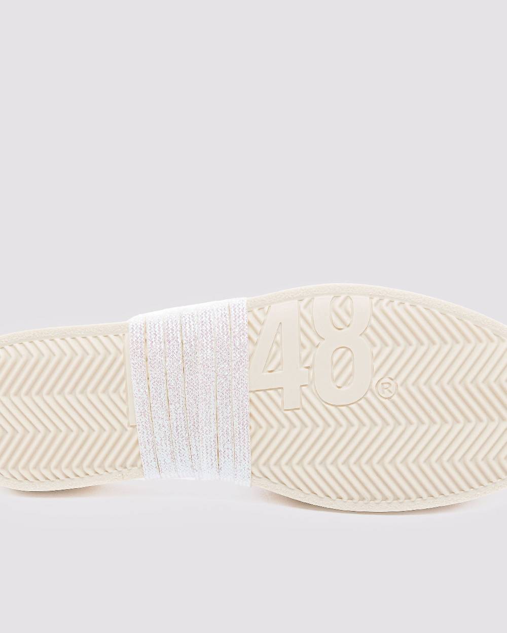 P448 Shoelaces White/Glitter Moda