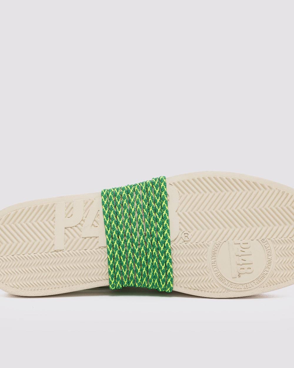 P448 Shoelaces Multi Green Italia