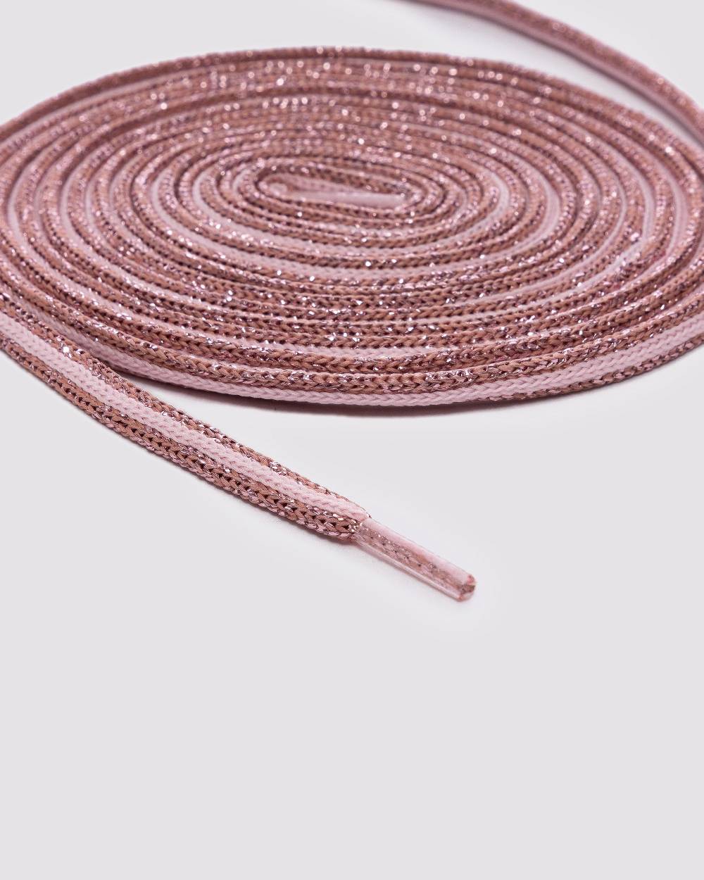 P448 Shoelaces Rose/Pink Glitter In Linea