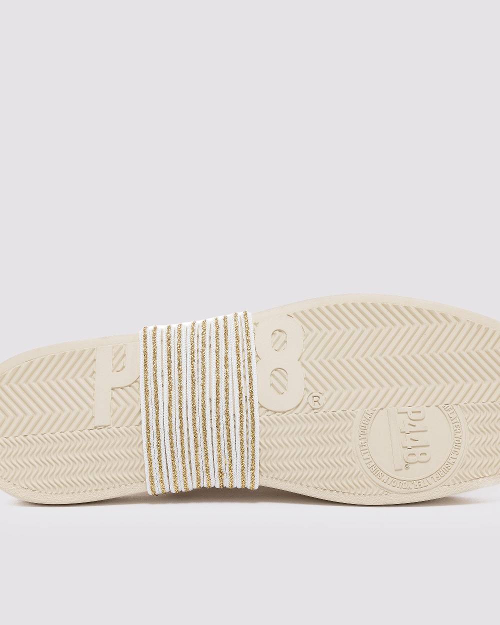 P448 Shoelaces Gold/White Rilascio limitato