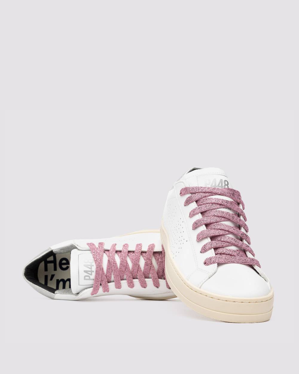 P448 Shoelaces Metallic Pink Only for today