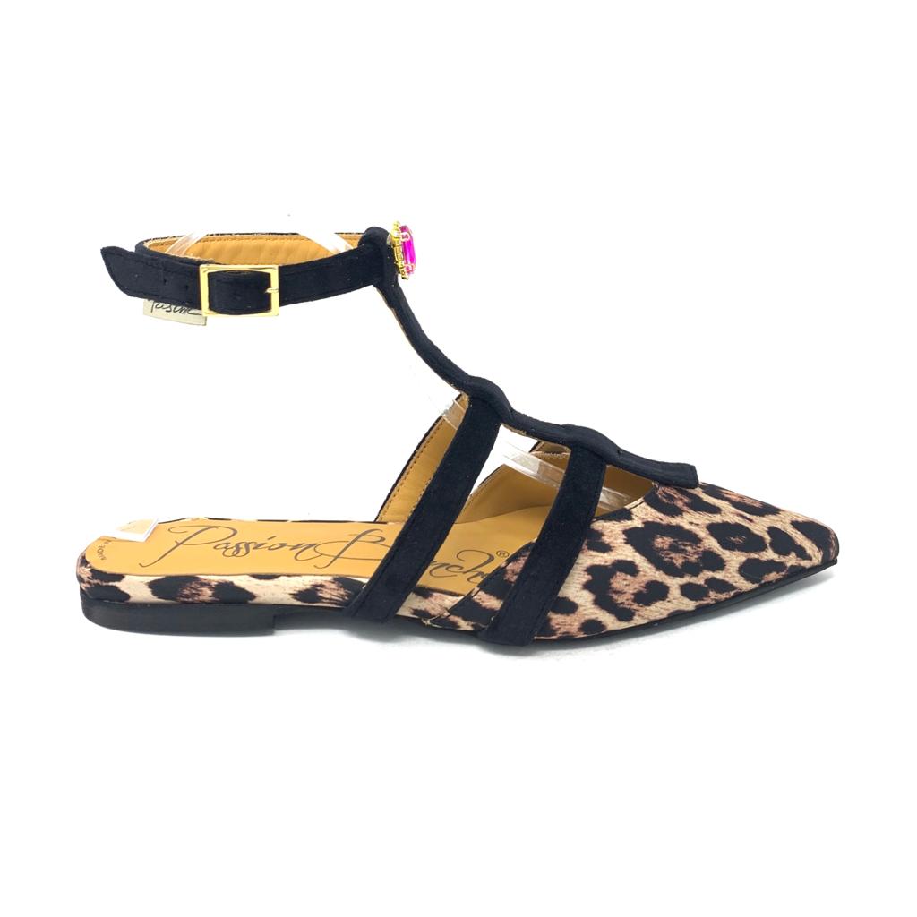 Passion Blanche Bibì raso maculato e velluto nero + pietra fucsia Nuova