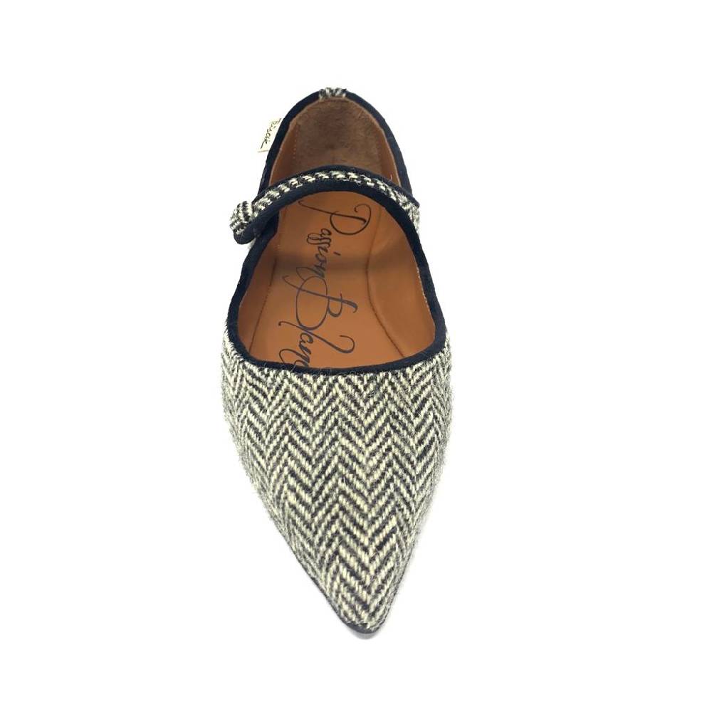 Passion Blanche Sophia Tweed in Lana Bianco-Nera Negozi Online
