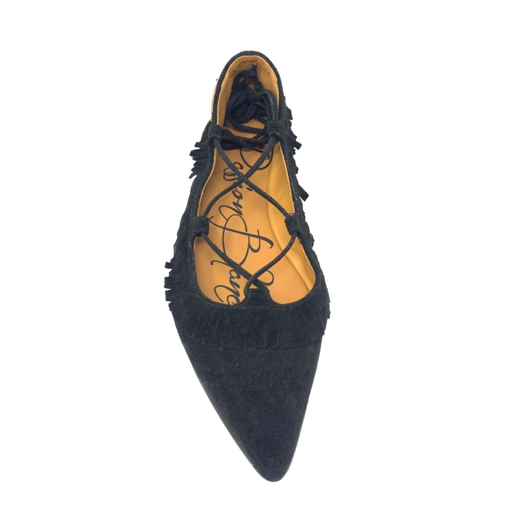 Passion Blanche Brigitte Scamosciata Nera Frangia Moda