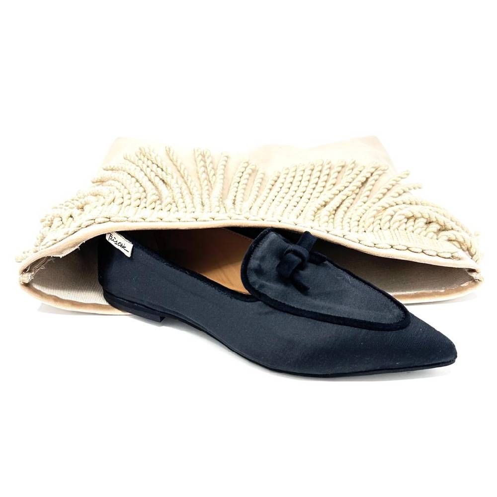 Passion Blanche Grace Raso Nero Profilo Velluto Nero Promozione