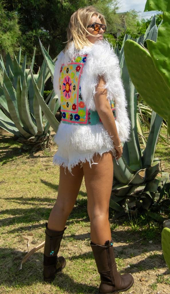 Passion Blanche GILET INDIA MONGOLIA BIANCA Sottocosto