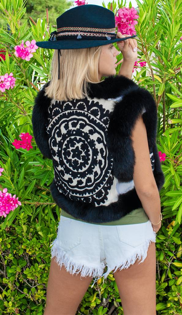 Passion Blanche GILET VOLPE NERA Sconto