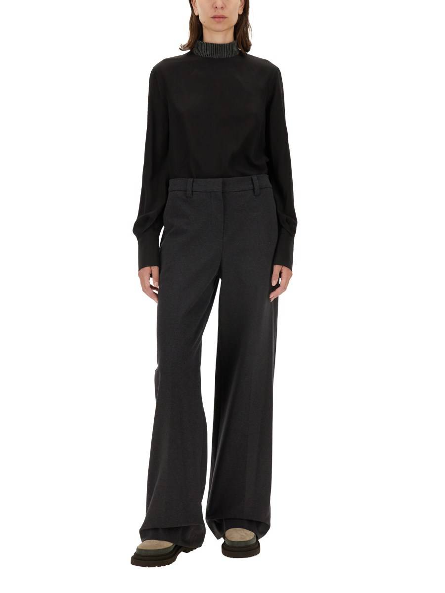 BRUNELLO CUCINELLI PANTALONE WIDE LEG Vendita Economica
