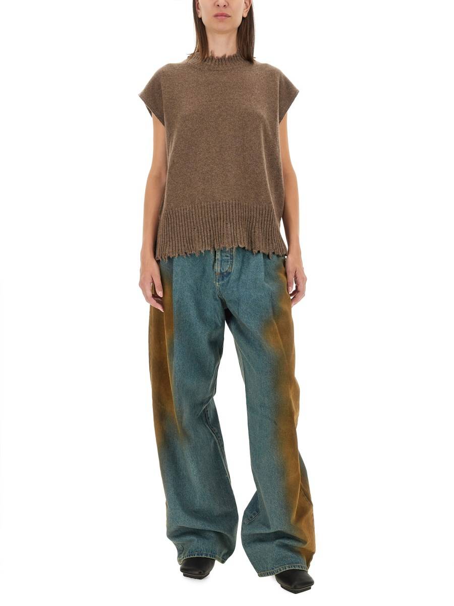 UMA WANG TOP SLV IN CASHMERE Nuova