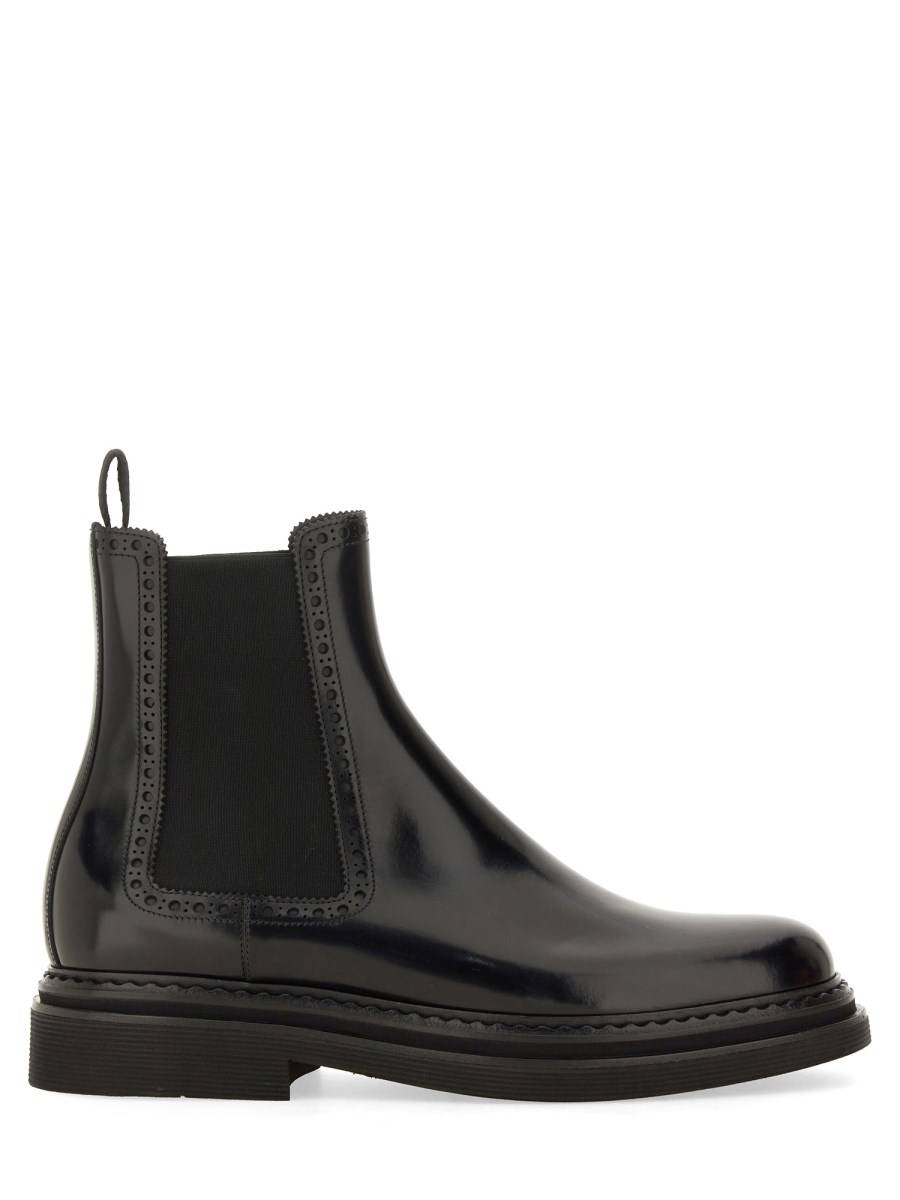 DOLCE & GABBANA STIVALE IN PELLE SPAZZOLATA Sottocosto