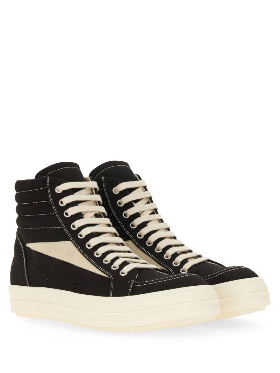 RICK OWENS DRKSHDW SNEAKER VINTAGE HIGH IN DENIM DI COTONE Offerta