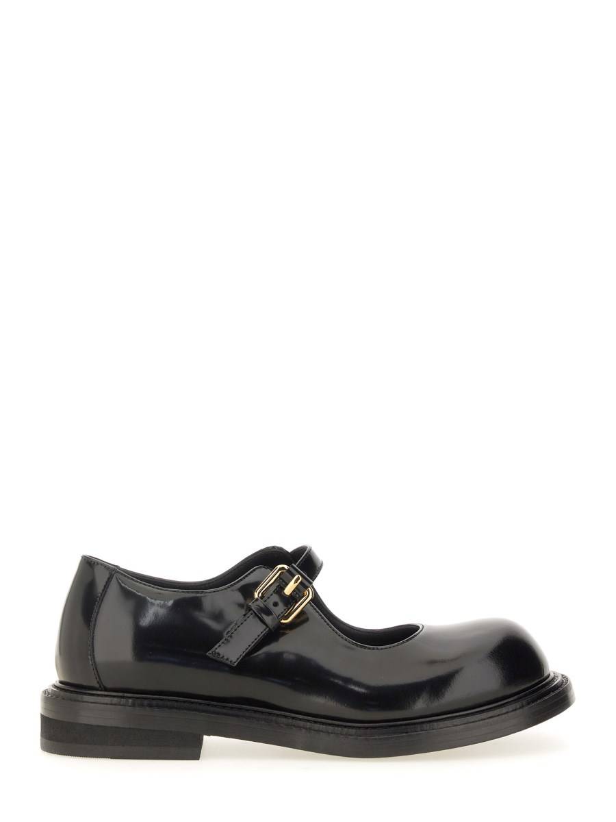 MOSCHINO MOCASSINO "OLIVE" IN PELLE