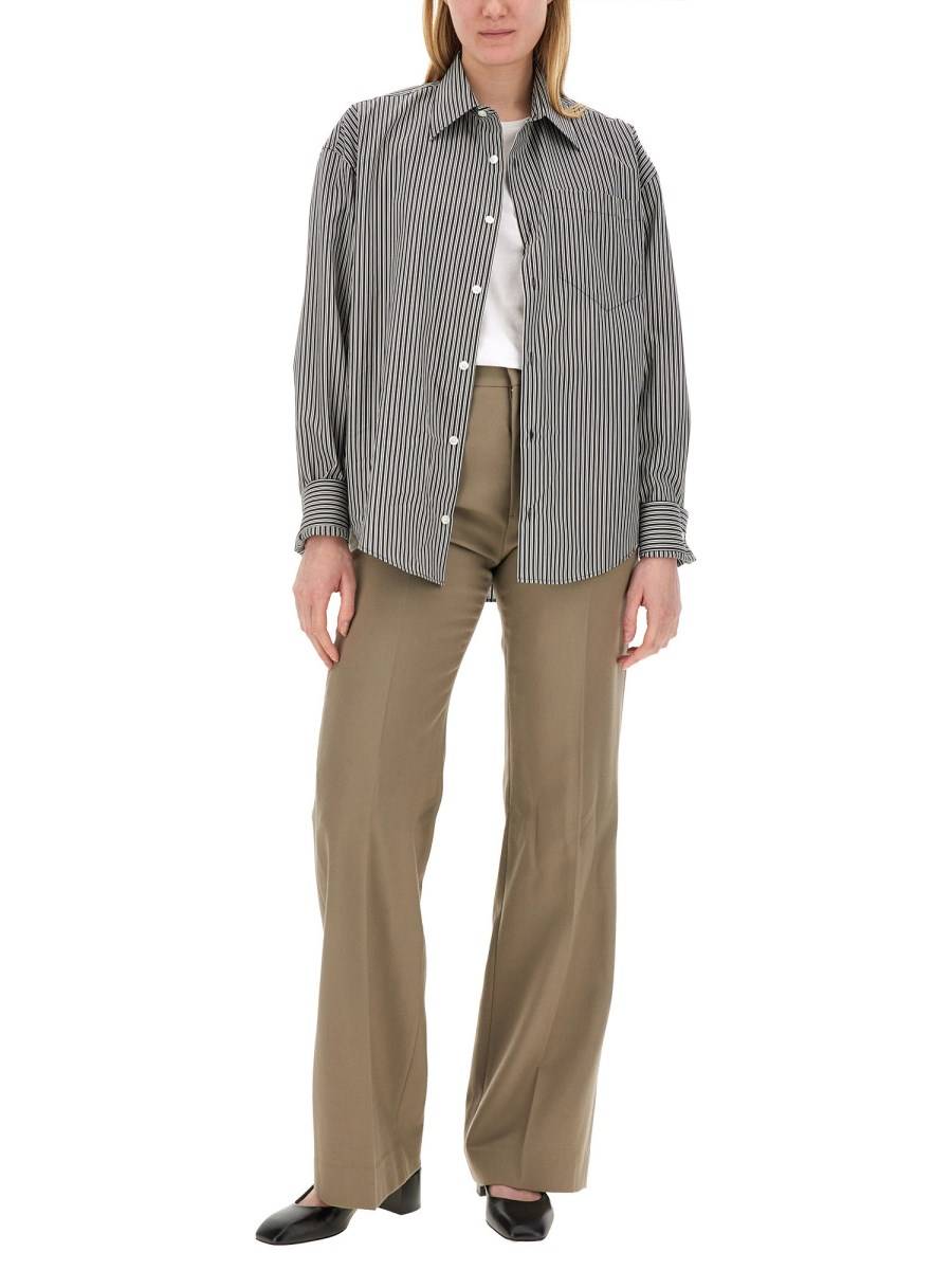 AMI PARIS CAMICIA IN POPELINE DI COTONE CON LOGO Presa