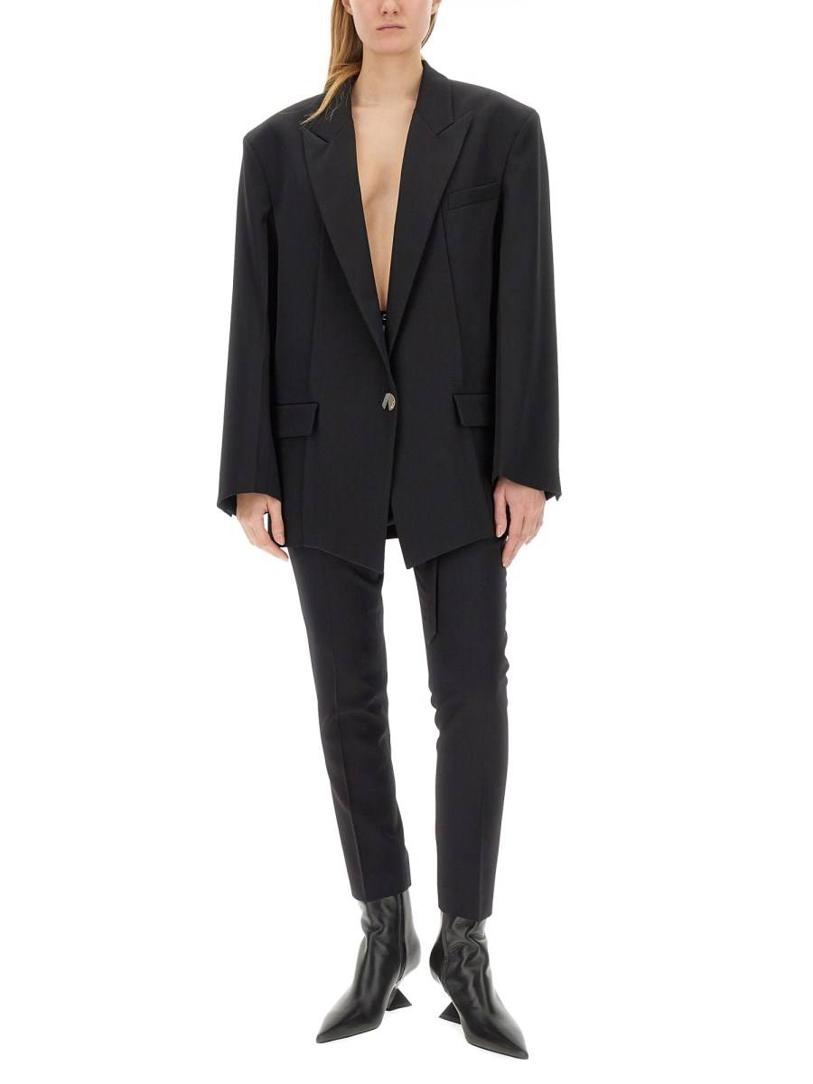THE ATTICO GIACCA MONOPETTO IN LANA VERGINE Moda