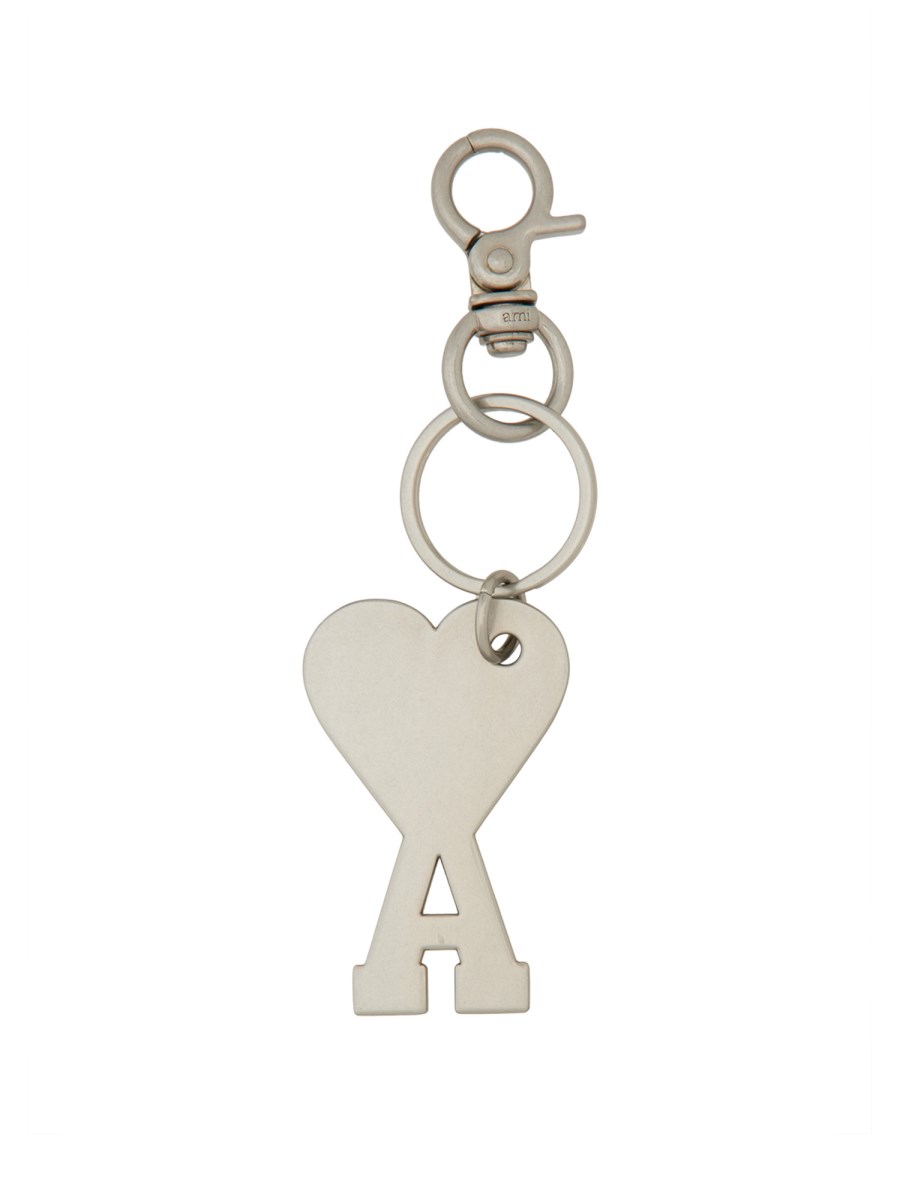 AMI PARIS PORTACHIAVI CON LOGO Fino Al -60%