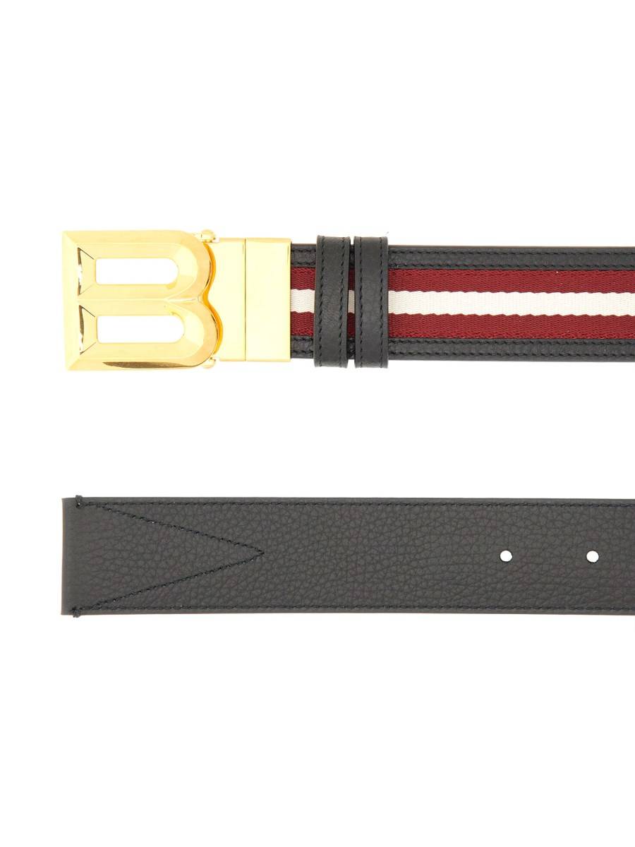BALLY CINTURA "B BOLD" IN TESSUTO E PELLE Convenienza