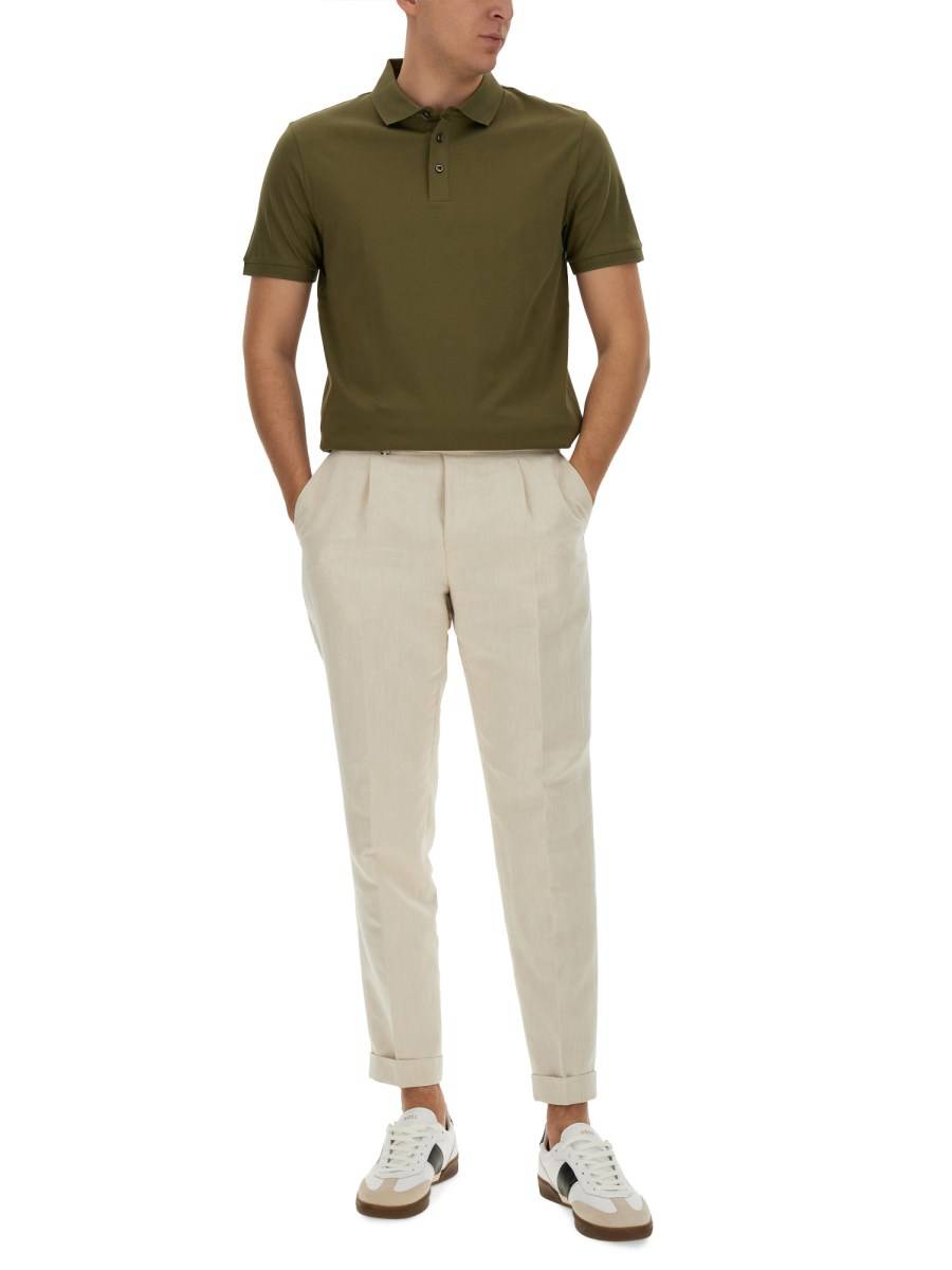 BOSS CAMEL POLO IN COTONE In Linea